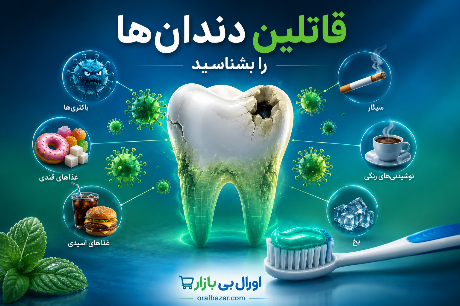قاتلین دندان‌ها را بشناسید؛ ۱۰ عامل پنهانی که سلامت دندان‌های شما را تهدید می‌کنند