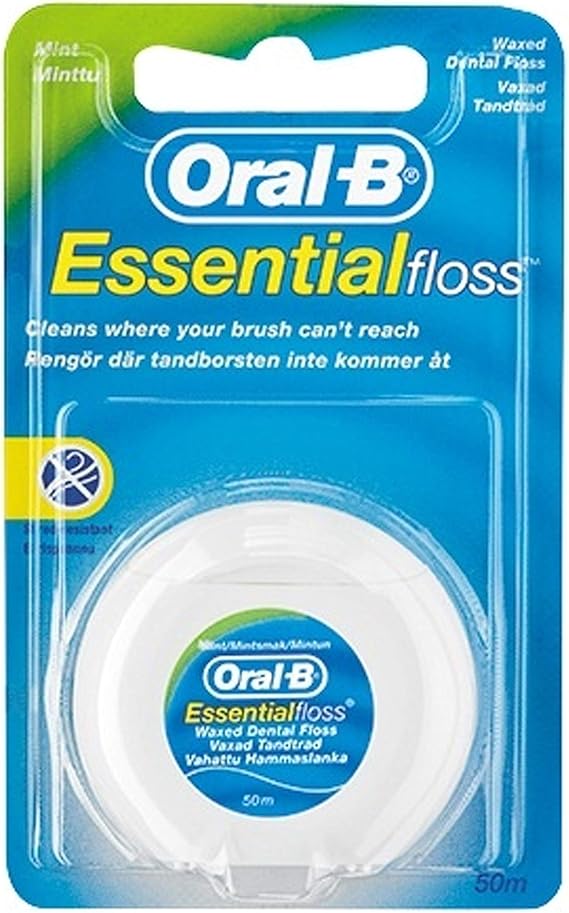نخ دندان اورال بی Essential Floss موم‌دار با طعم نعناع | 50 متری
