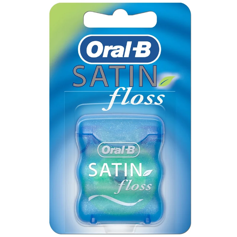 نخ دندان اورال بی Satin Floss نواری با طعم نعناع | 25 متری