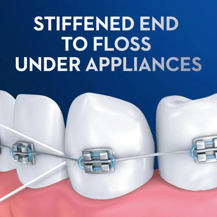 نخ دندان اورال بی Super Floss مخصوص ارتودنسی، ایمپلنت و بریج | 50 عددی